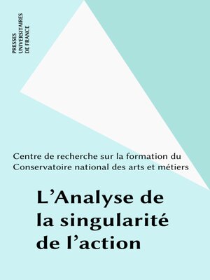 cover image of L'Analyse de la singularité de l'action